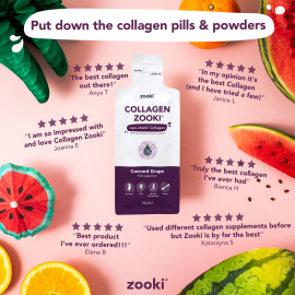 Zooki® Liposomal Collagen Zooki™ (Concord Grape)| YourZooki | 14 (15ml) Sachets (14 Days) (5000MG) (out of stock)